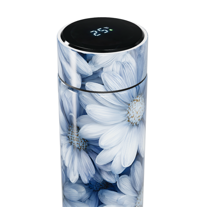 Garrafa Térmica Touch - Floral Azul