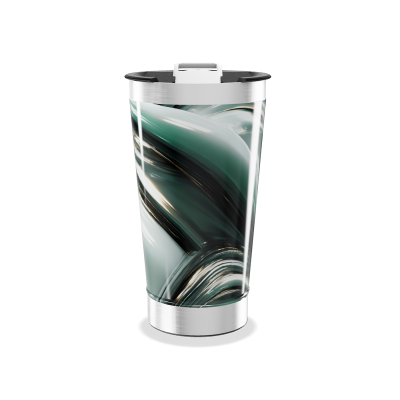Copo Térmico - Abstrato Verde Inox