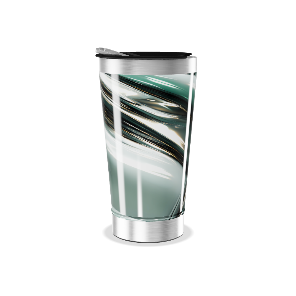 Copo Térmico - Abstrato Verde Inox