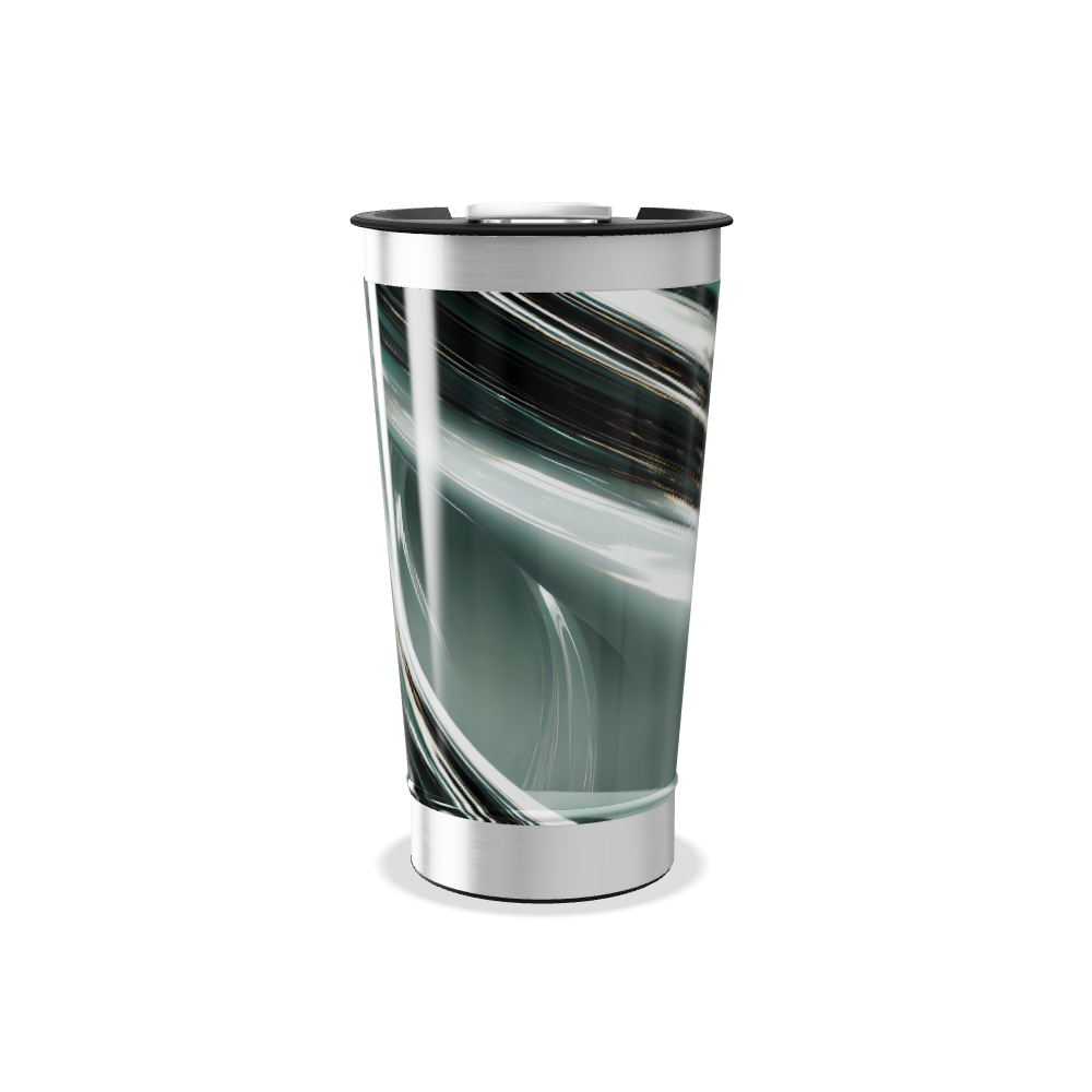 Copo Térmico - Abstrato Verde Inox