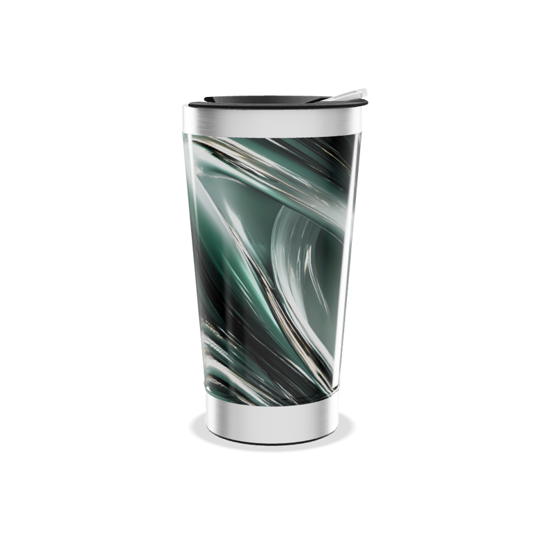 Copo Térmico - Abstrato Verde Inox