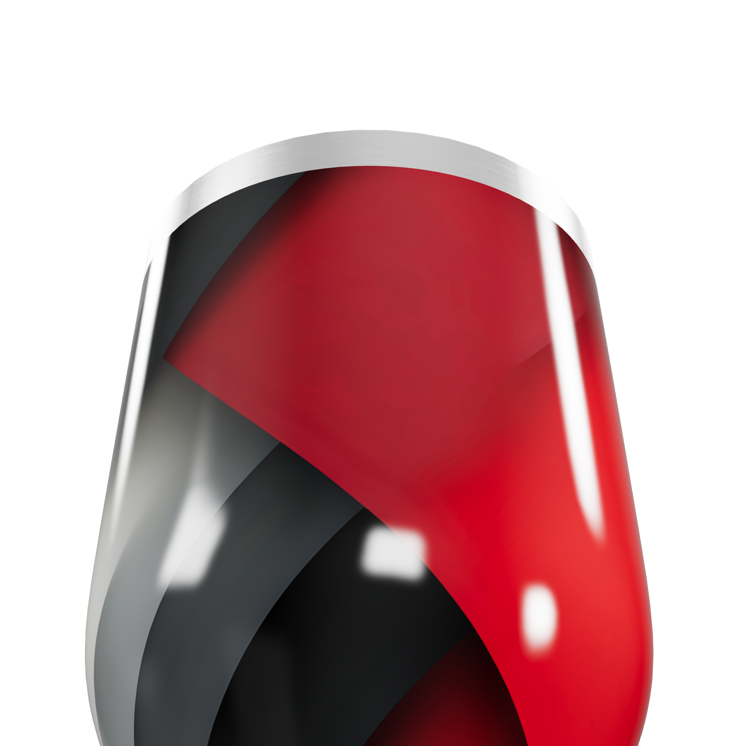 Copo Térmico Slim - Vermelho e Preto inox