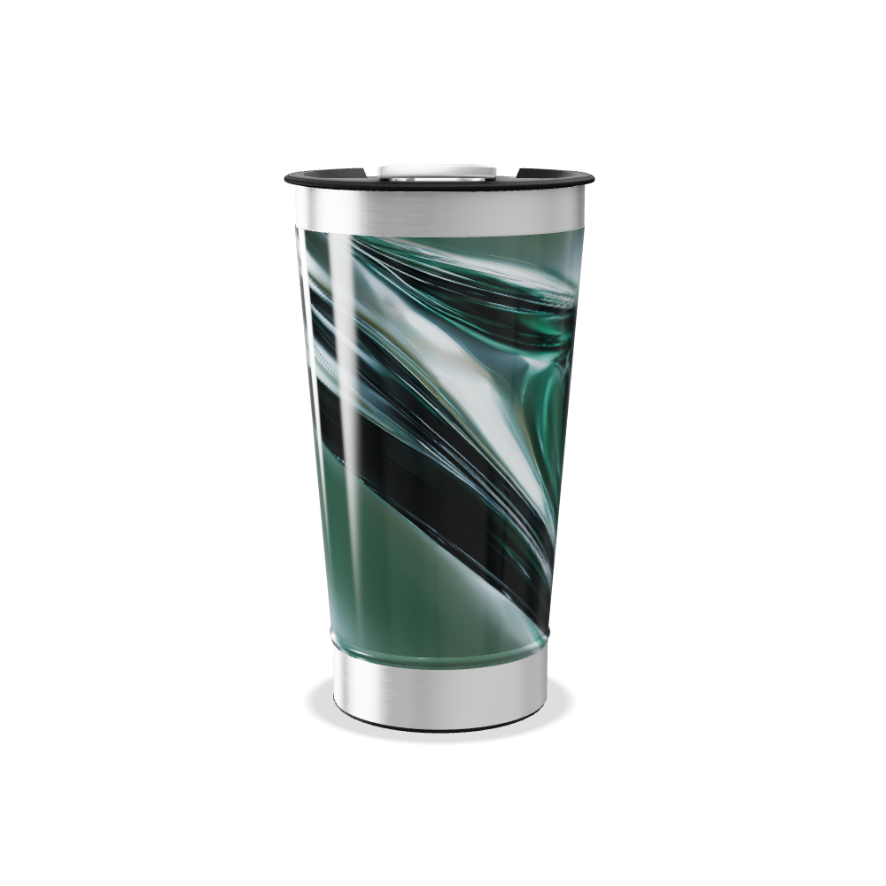 Copo Térmico - Estampa Abstrata Preto e Branco