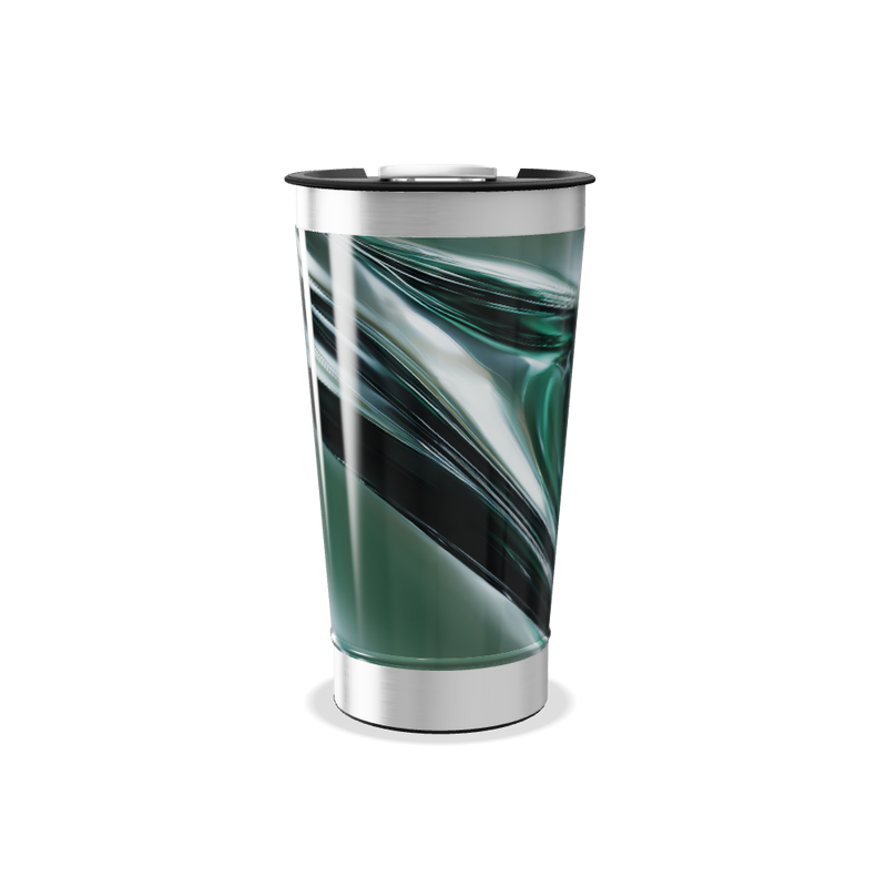 Copo Térmico - Estampa Abstrata Preto e Branco