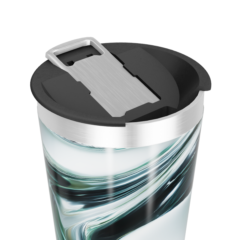 Copo Térmico - Estampa Abstrata Preto e Branco