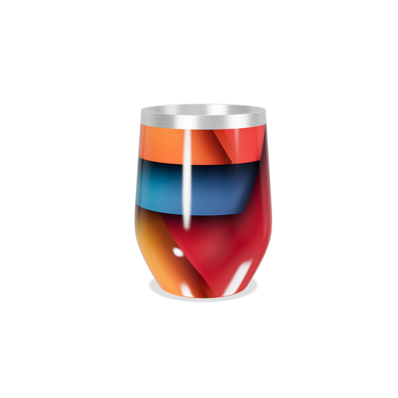 Copo Térmico Slim - Vermelho e Preto Geométrico