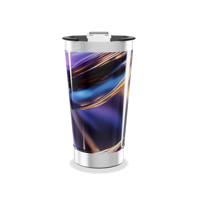 Copo Térmico - Abstrato Colorido Aço Inox