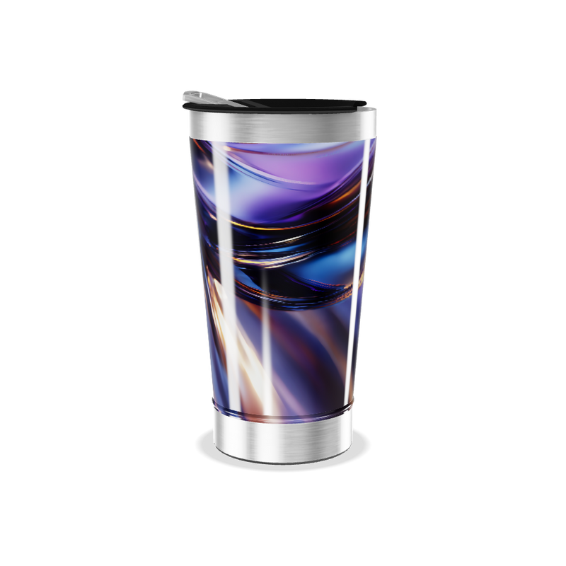 Copo Térmico - Abstrato Colorido Aço Inox