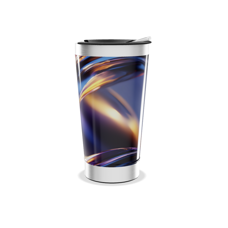 Copo Térmico - Abstrato Colorido Aço Inox