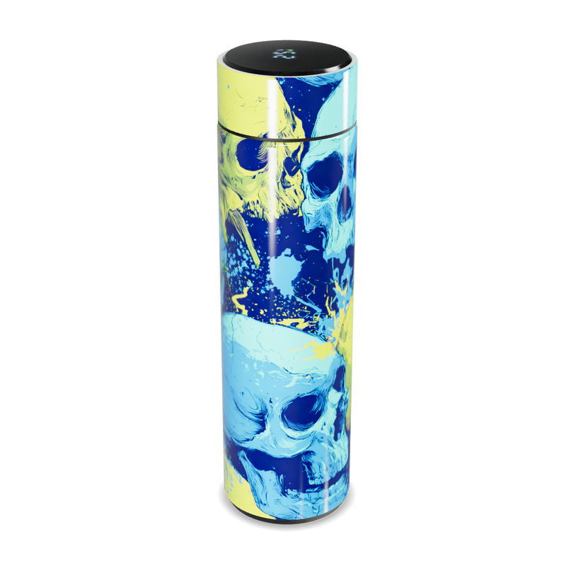 Garrafa Térmica Touch - Caveira Azul Amarela