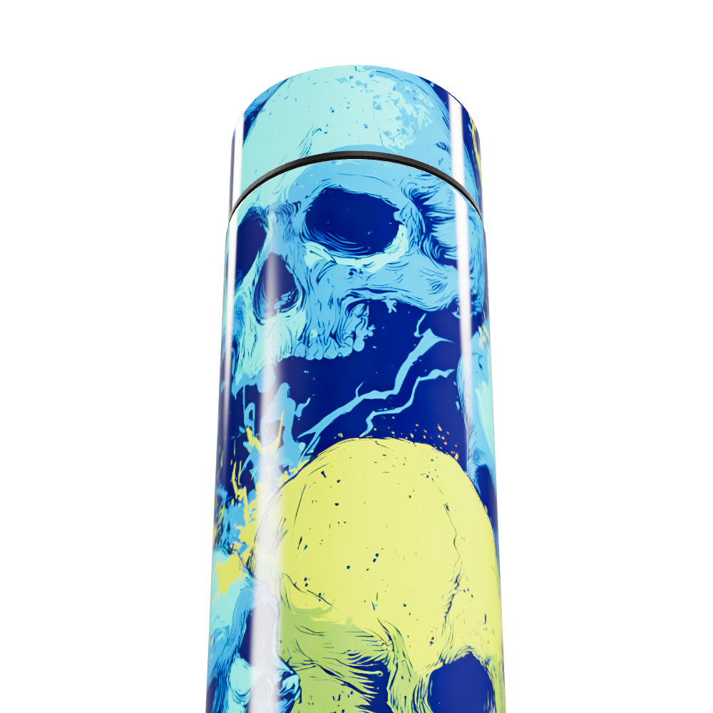 Garrafa Térmica Touch - Caveira Azul Amarela