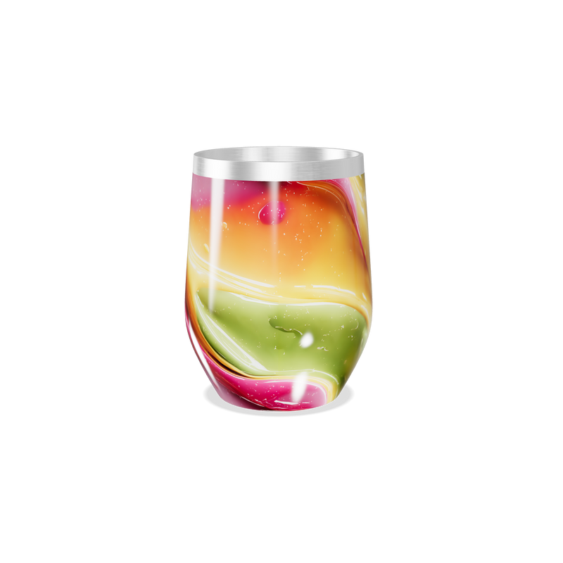 Copo Térmico Slim - Colorido Abstrato Inox