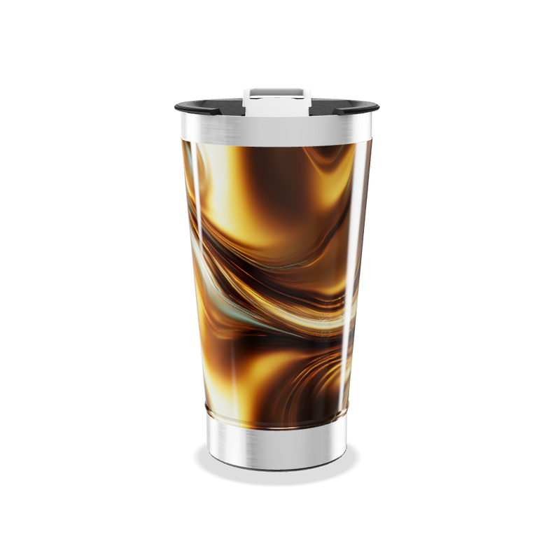 Copo Térmico - Inox com Estampa Marrom