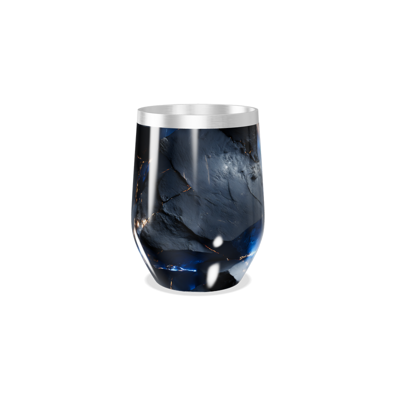 Copo Térmico Slim - Marmorizado Preto e Azul
