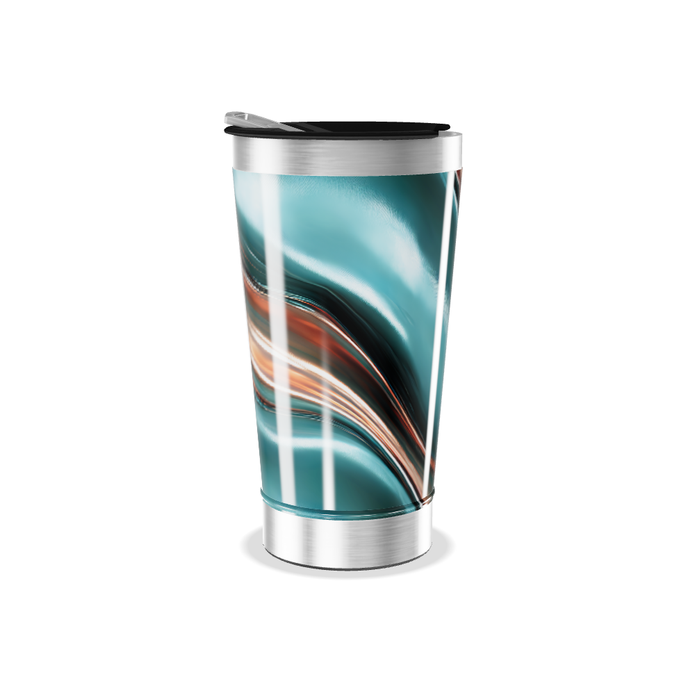 Copo Térmico - Azul Metálico Marmorizado