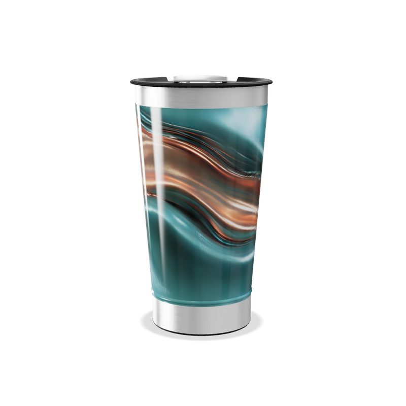 Copo Térmico - Azul Metálico Marmorizado