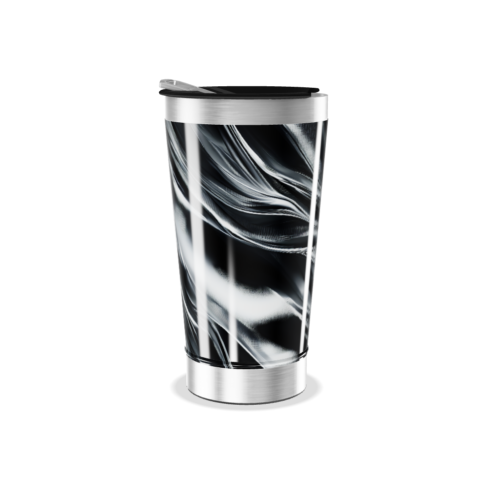 Copo Térmico - Preto com Ondas