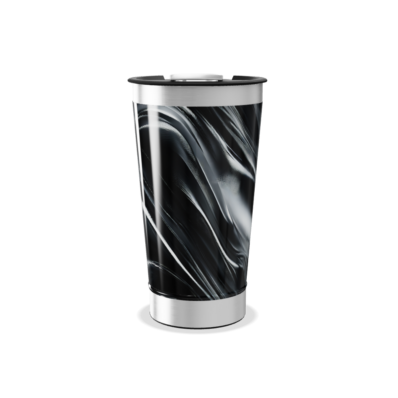 Copo Térmico - Preto com Ondas