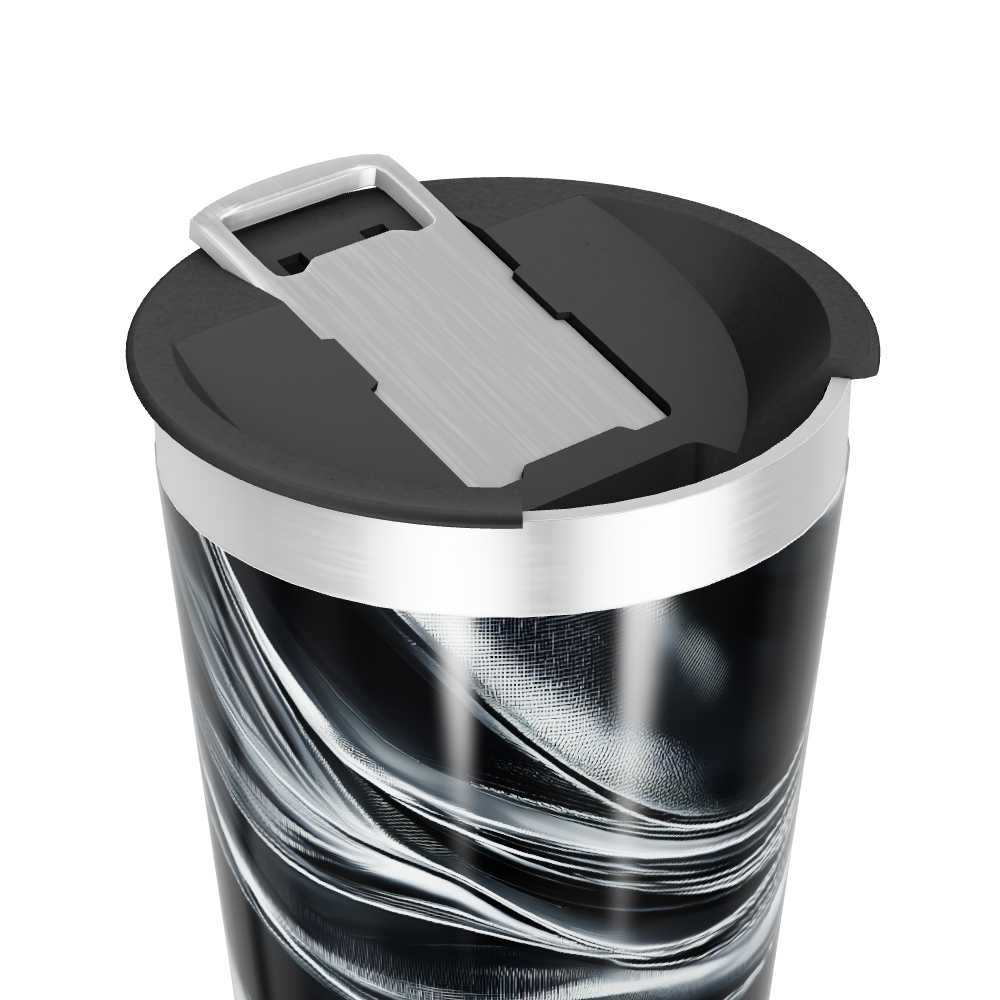 Copo Térmico - Preto com Ondas