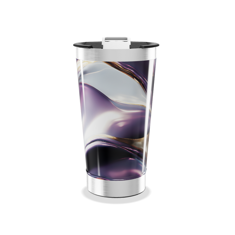 Copo Térmico - Roxo Metálico Abstrato