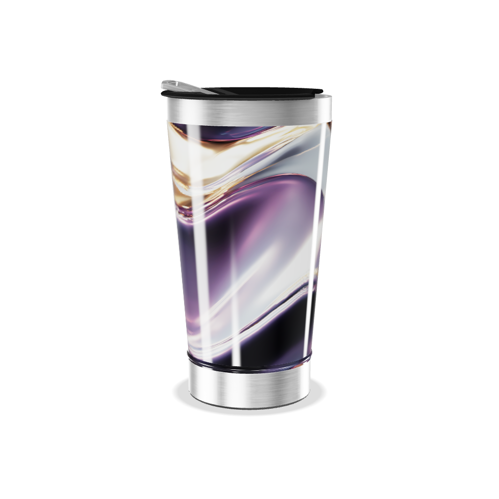 Copo Térmico - Roxo Metálico Abstrato