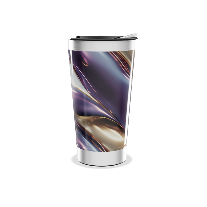 Copo Térmico - Roxo Metálico Abstrato