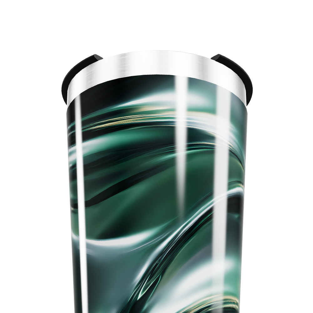 Copo Térmico - Verde Metálico Abstrato