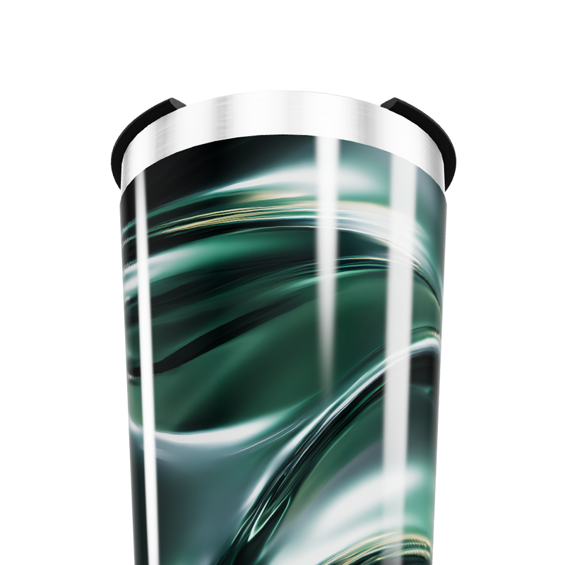 Copo Térmico - Verde Metálico Abstrato