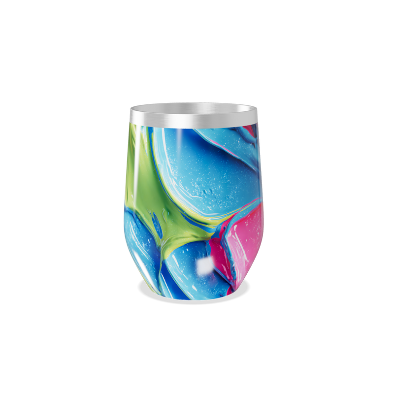 Copo Térmico Slim - Abstrato Multicolorido Inox
