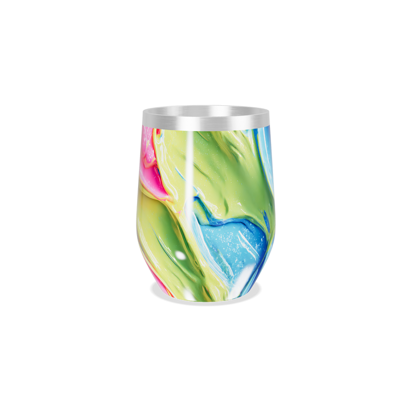 Copo Térmico Slim - Abstrato Multicolorido Inox
