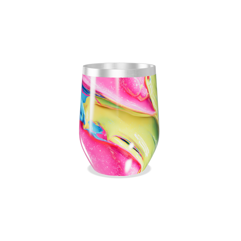 Copo Térmico Slim - Abstrato Multicolorido Inox