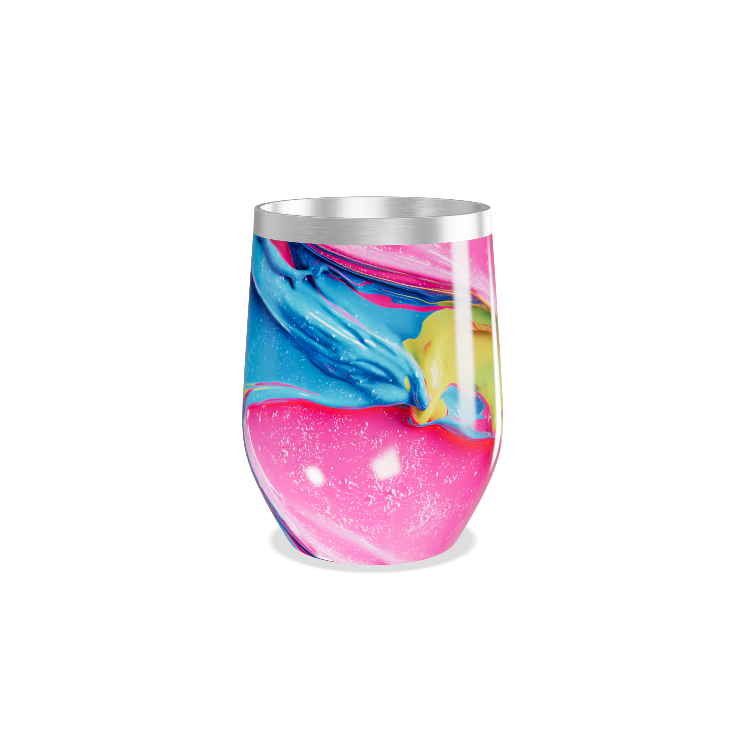 Copo Térmico Slim - Abstrato Multicolorido Inox