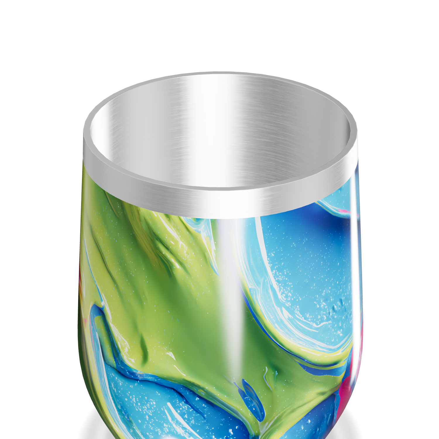 Copo Térmico Slim - Abstrato Multicolorido Inox