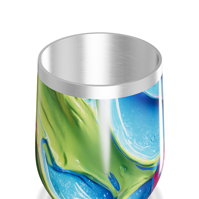 Copo Térmico Slim - Abstrato Multicolorido Inox