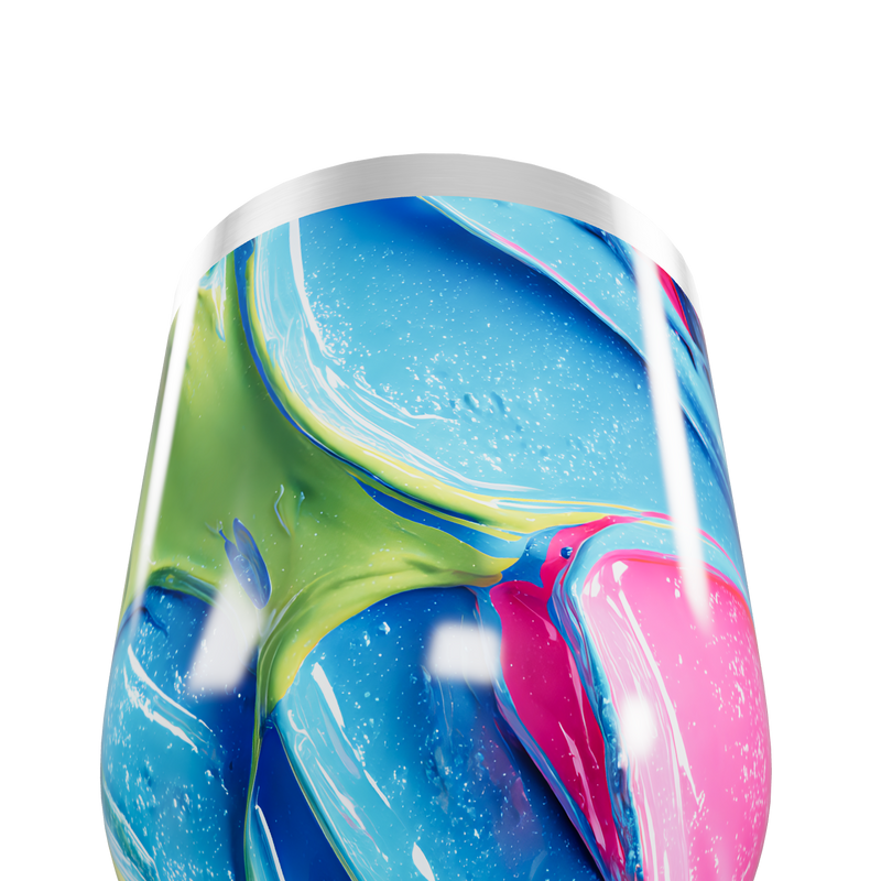 Copo Térmico Slim - Abstrato Multicolorido Inox