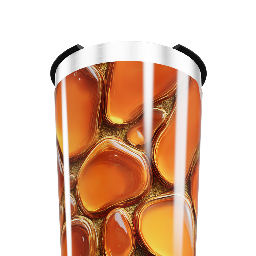 Copo Térmico - Estampa Abstrata Laranja