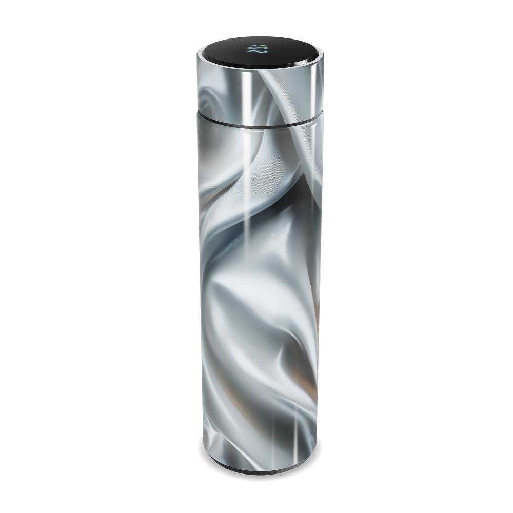 Garrafa Térmica Touch Mármore Prateado