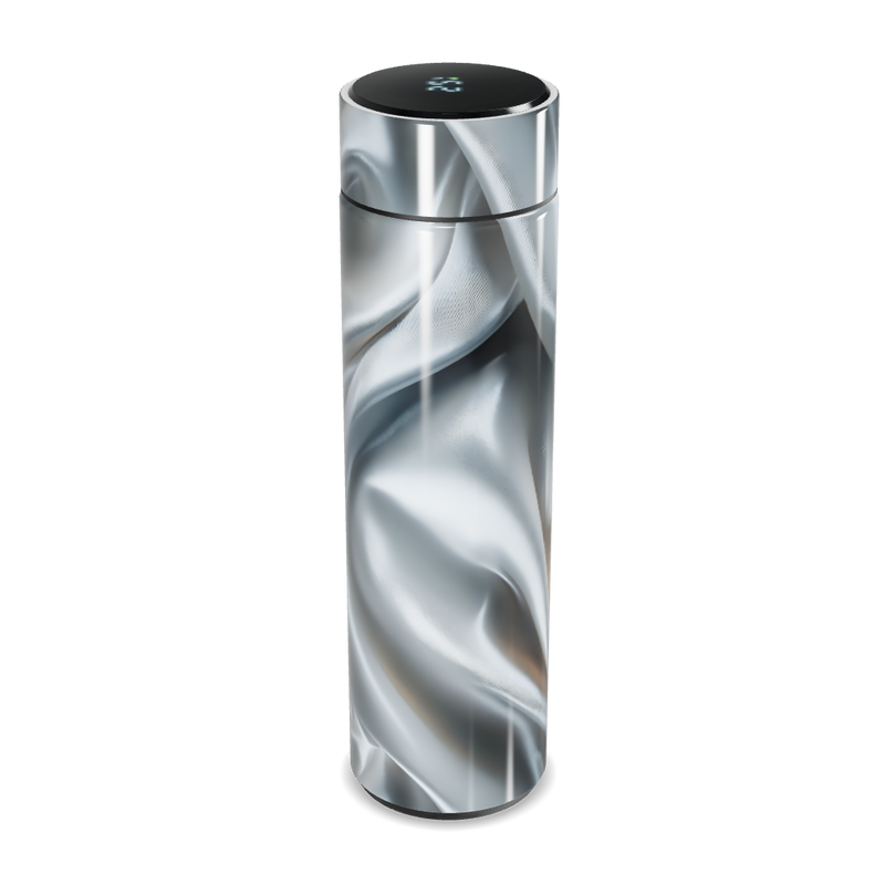 Garrafa Térmica Touch Mármore Prateado