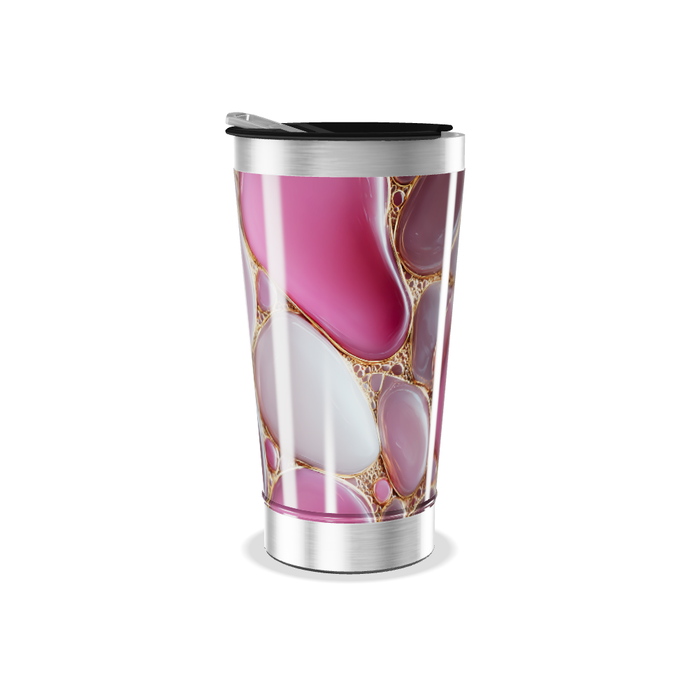 Copo Térmico - Estampa Pedras Roxas