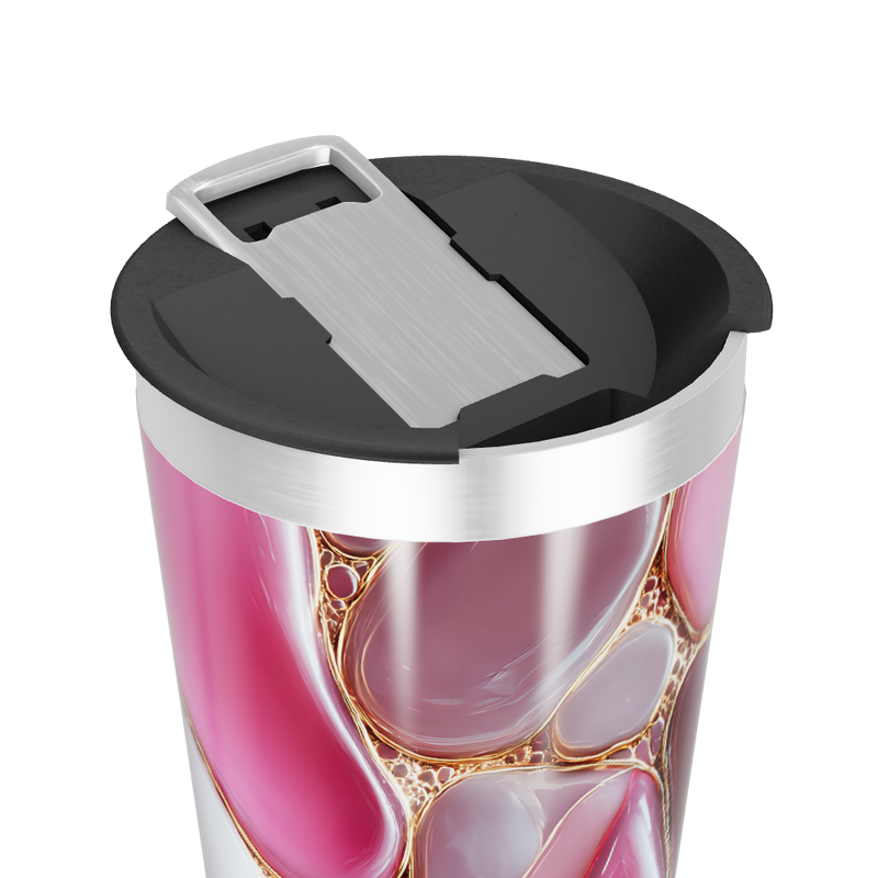 Copo Térmico - Estampa Pedras Roxas