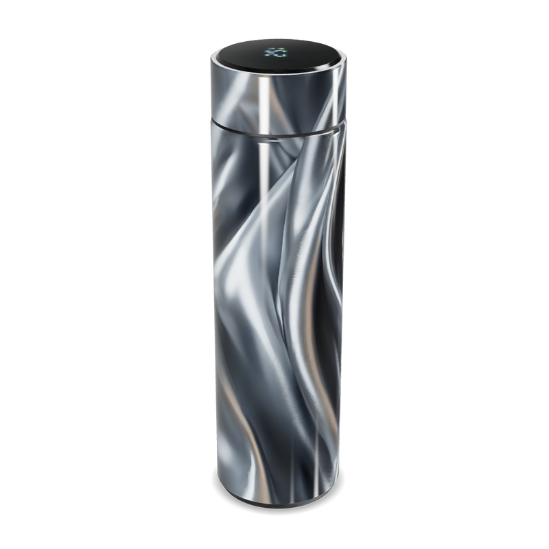 Garrafa Térmica Touch Preto e Prata com Display