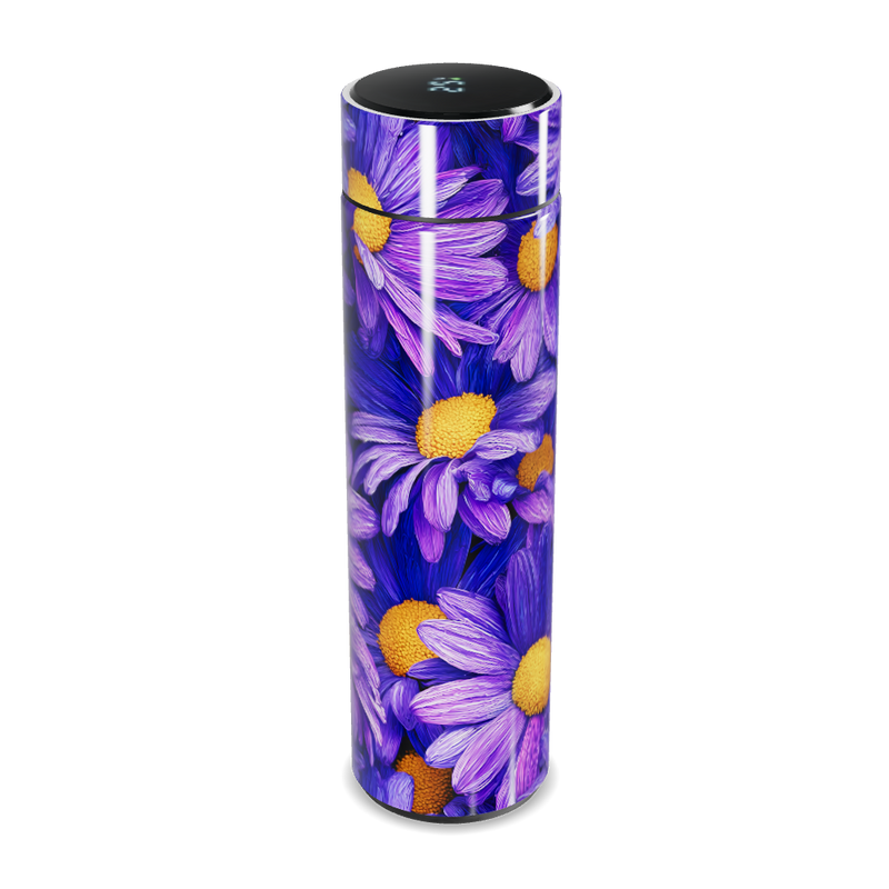 Garrafa Térmica Touch Floral Roxa