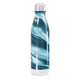 Garrafa Inox Azul - Design Ondulado