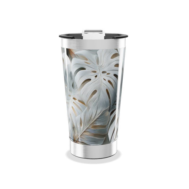 Copo Térmico - Folhagem Tropical Aço Inox