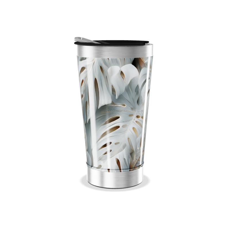 Copo Térmico - Folhagem Tropical Aço Inox