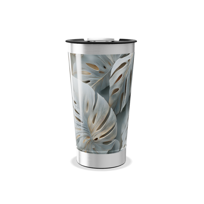 Copo Térmico - Folhagem Tropical Aço Inox