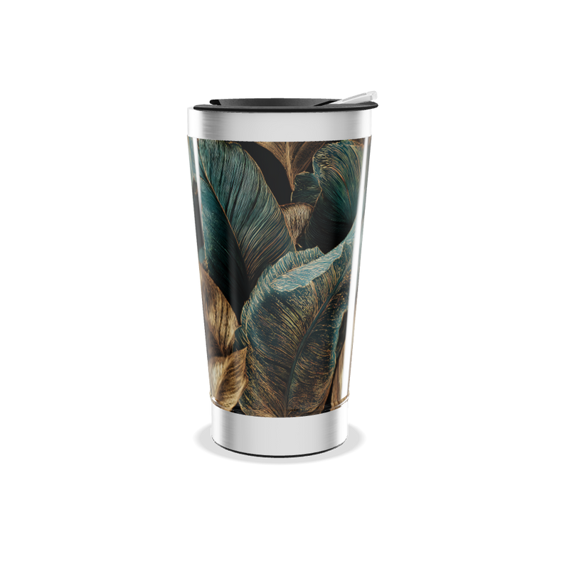 Copo Térmico - Com estampa de folhas