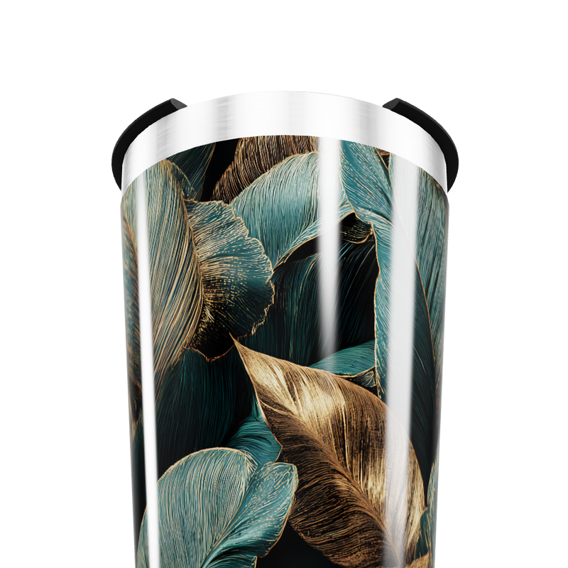 Copo Térmico - Com estampa de folhas