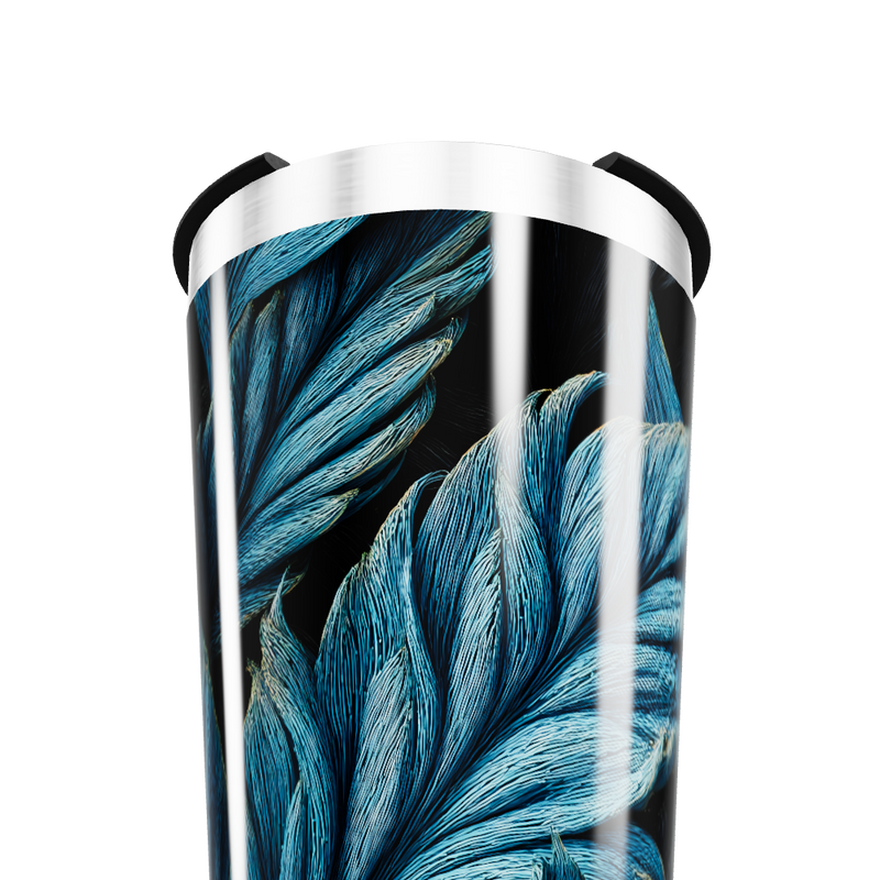 Copo Térmico - Folhas Azuis aço inox