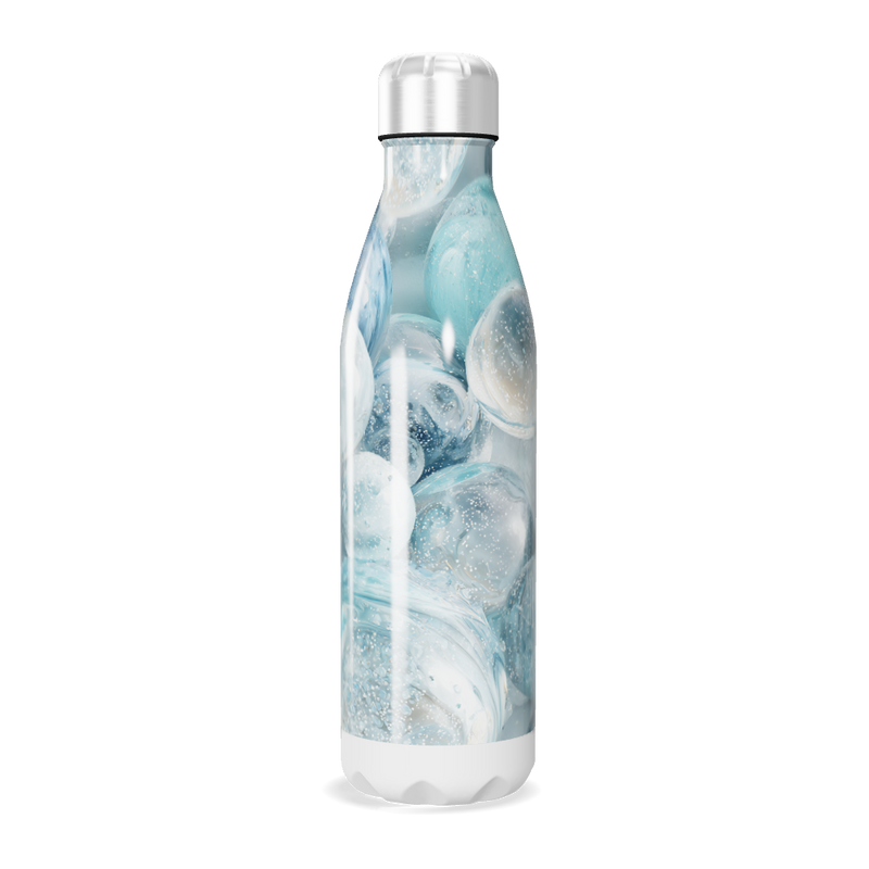 Garrafa Inox - Estampa Bolhas Azul